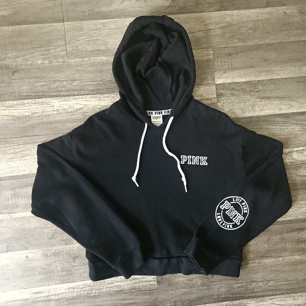 PINK Victoria's Secret Black Hoodie Sweater